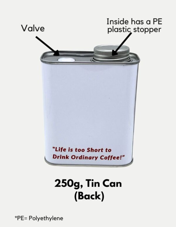 250g, Tin Can with Coffee Beans